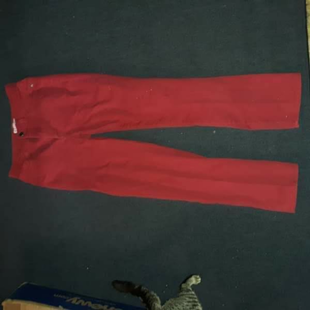 Women red jeans pants sizes medium and shirts